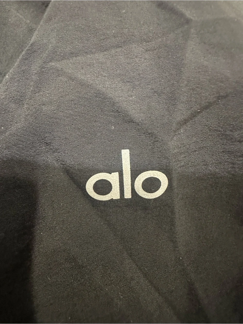 ALO Yoga Cropped 1/4 Zip Alumni Pullover Size Large Black NWOT